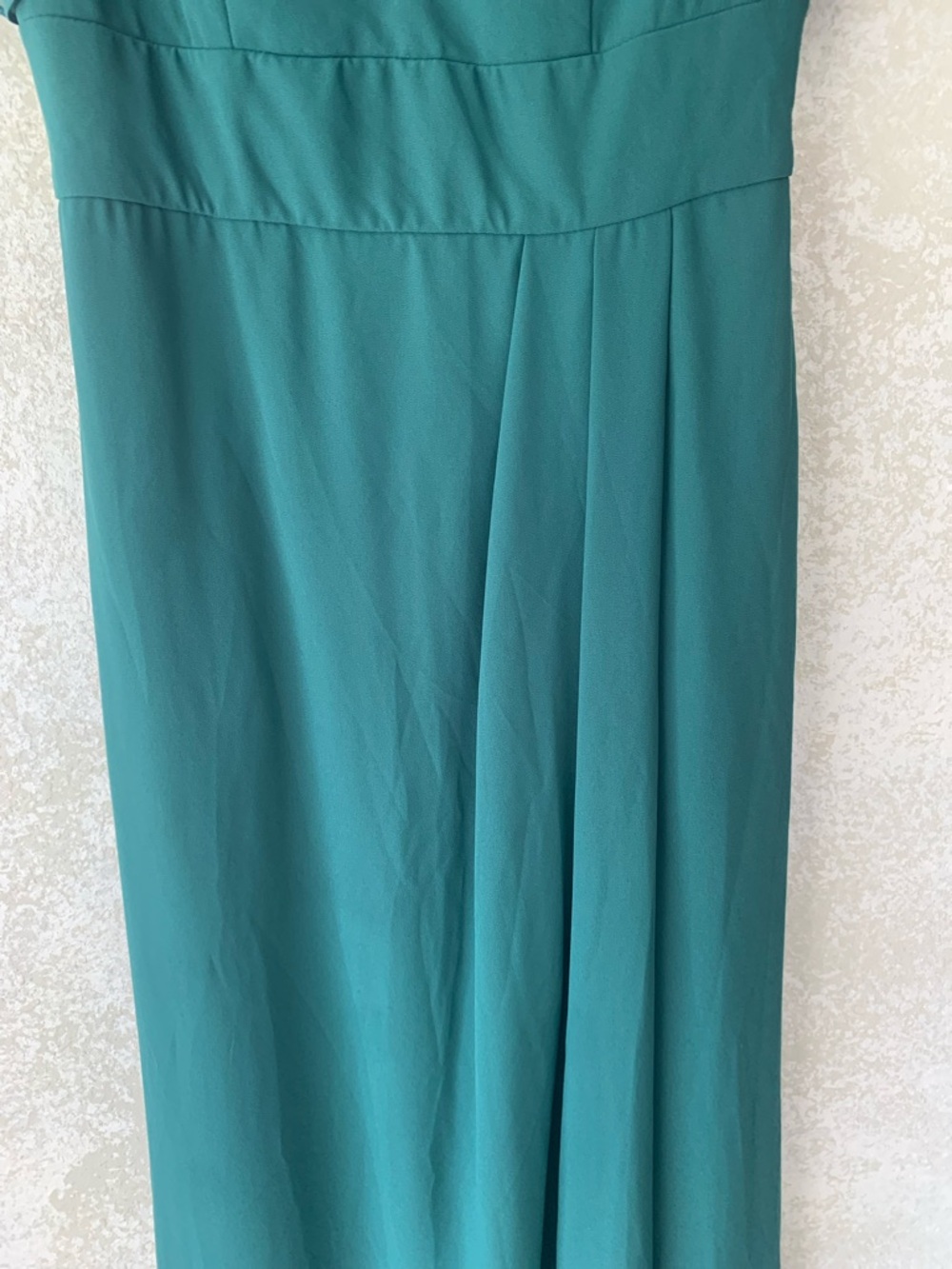 DB Studio Emerald Green V-Neck Ruffle Sleeve Maxi Dress Size 8 Wedding Formal - Picture 6 of 9